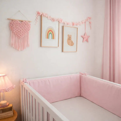 Bettumrandung Baumwolle - Klassischer Nestchen-Schutz für Babybett & Beistellbett