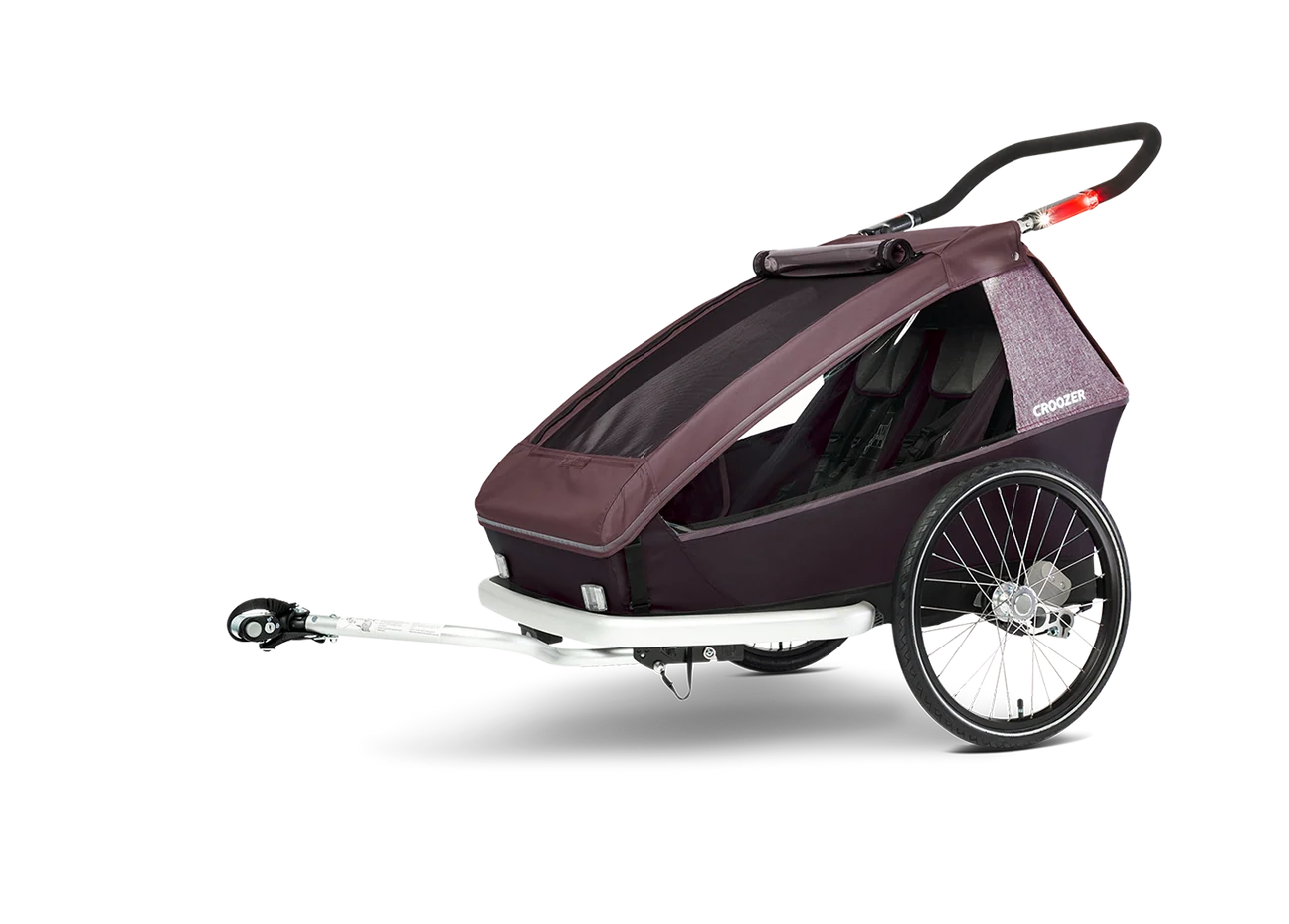 Croozer Kid Vaaya 2 Fahrradanhänger - Premium Zweisitzer Blossom Red