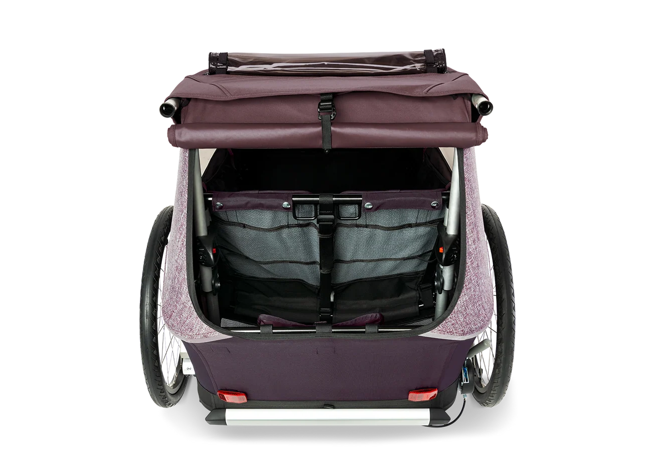 Croozer Kid Vaaya 2 Fahrradanhänger - Premium Zweisitzer Blossom Red