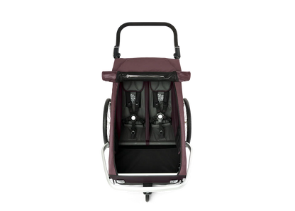 Croozer Kid Vaaya 2 Fahrradanhänger - Premium Zweisitzer Blossom Red