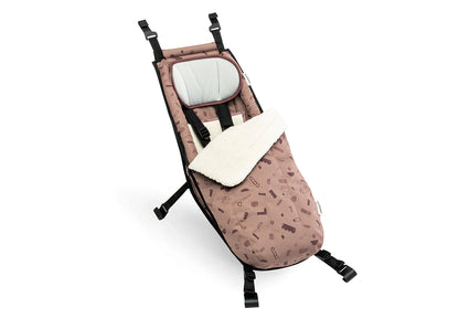 Winter-Set für Croozer Babysitz Kraams – Gefütterter Fußsack mit Teddy-Fleece