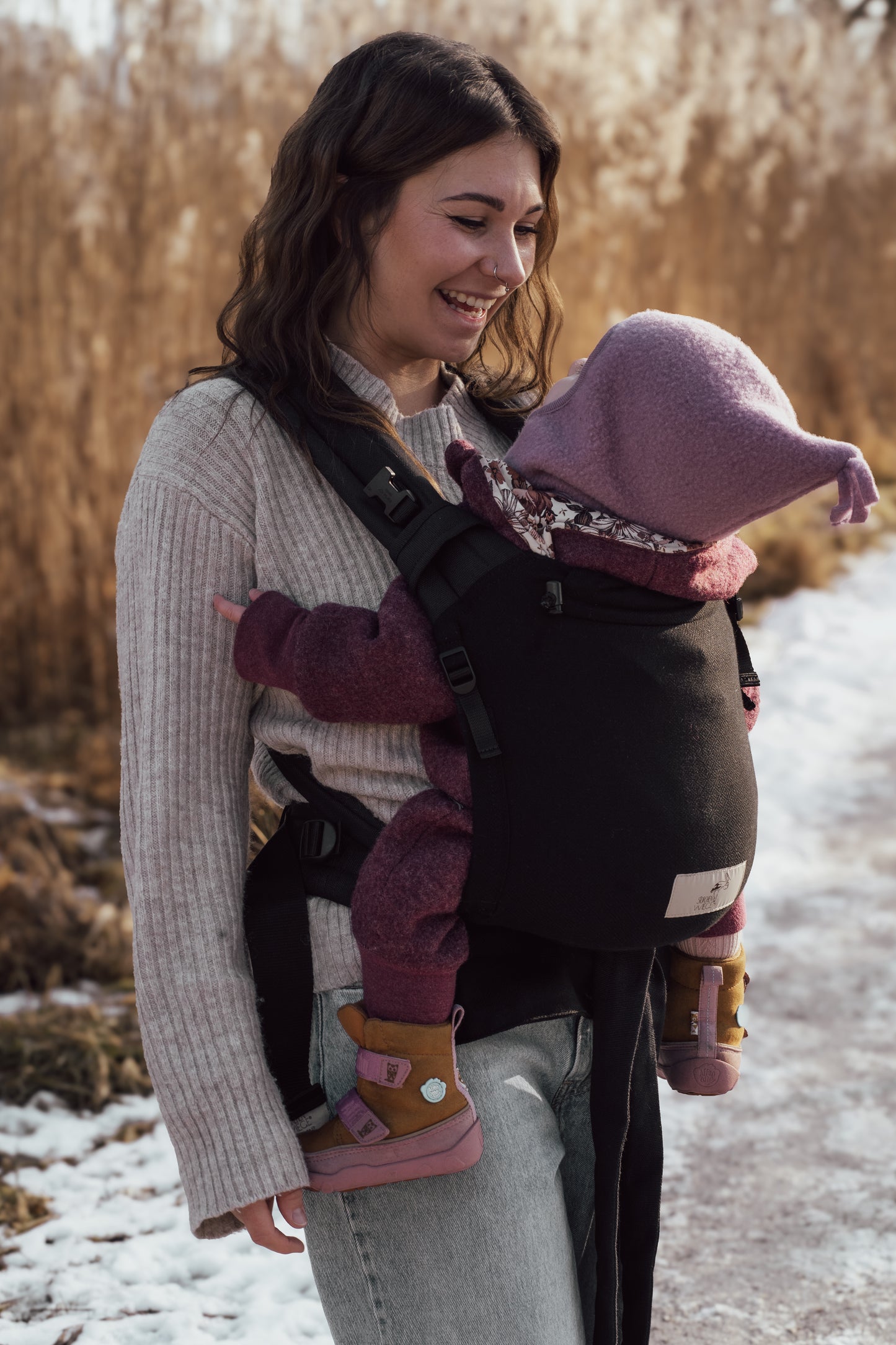 Talemo Babytrage ab Geburt - Ergonomische Half-Buckle Trage aus Baumwolle
