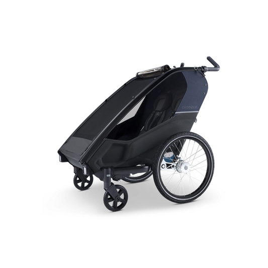 Croozer Lykke 2 Fahrradanhänger - Kompakter Zweisitzer Blueberry Blue