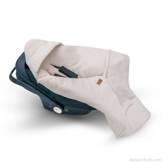 Einschlagdecke Musselin Babyschale - 2.5 TOG Ganzjahres-Decke für Maxi-Cosi, Cybex & Co.