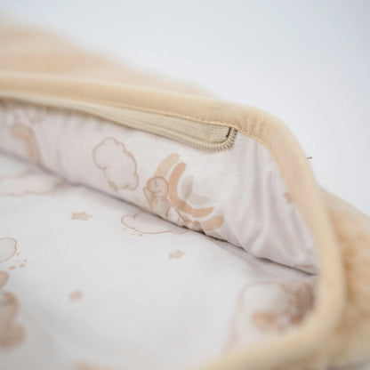 Babyschlafsack Merinowolle Wollwalk - 3.5 TOG Winterschlafsack mit Teddy-Futter