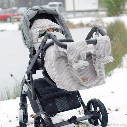 Winterfußsack Cord - Warm gefütterter Kinderwagen-Fußsack (3.5 TOG)