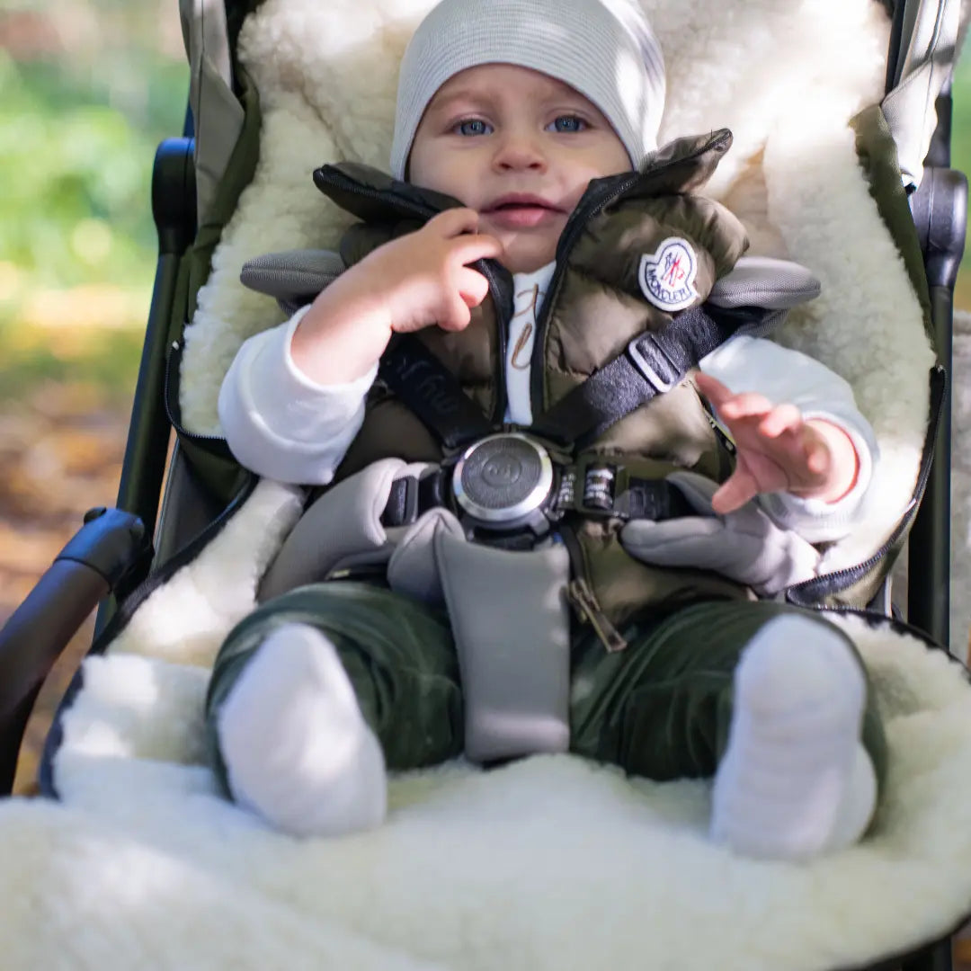 Winterfußsack Merino - Wasserdichter Baby-Fußsack mit Schafwollfutter für Kinderwagen & Schlitten