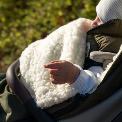 Winterfußsack Merino - Wasserdichter Baby-Fußsack mit Schafwollfutter für Kinderwagen & Schlitten