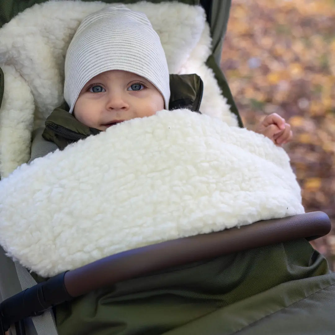 Winterfußsack Merino - Wasserdichter Baby-Fußsack mit Schafwollfutter für Kinderwagen & Schlitten