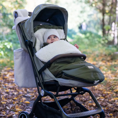 Winterfußsack Merino - Wasserdichter Baby-Fußsack mit Schafwollfutter für Kinderwagen & Schlitten