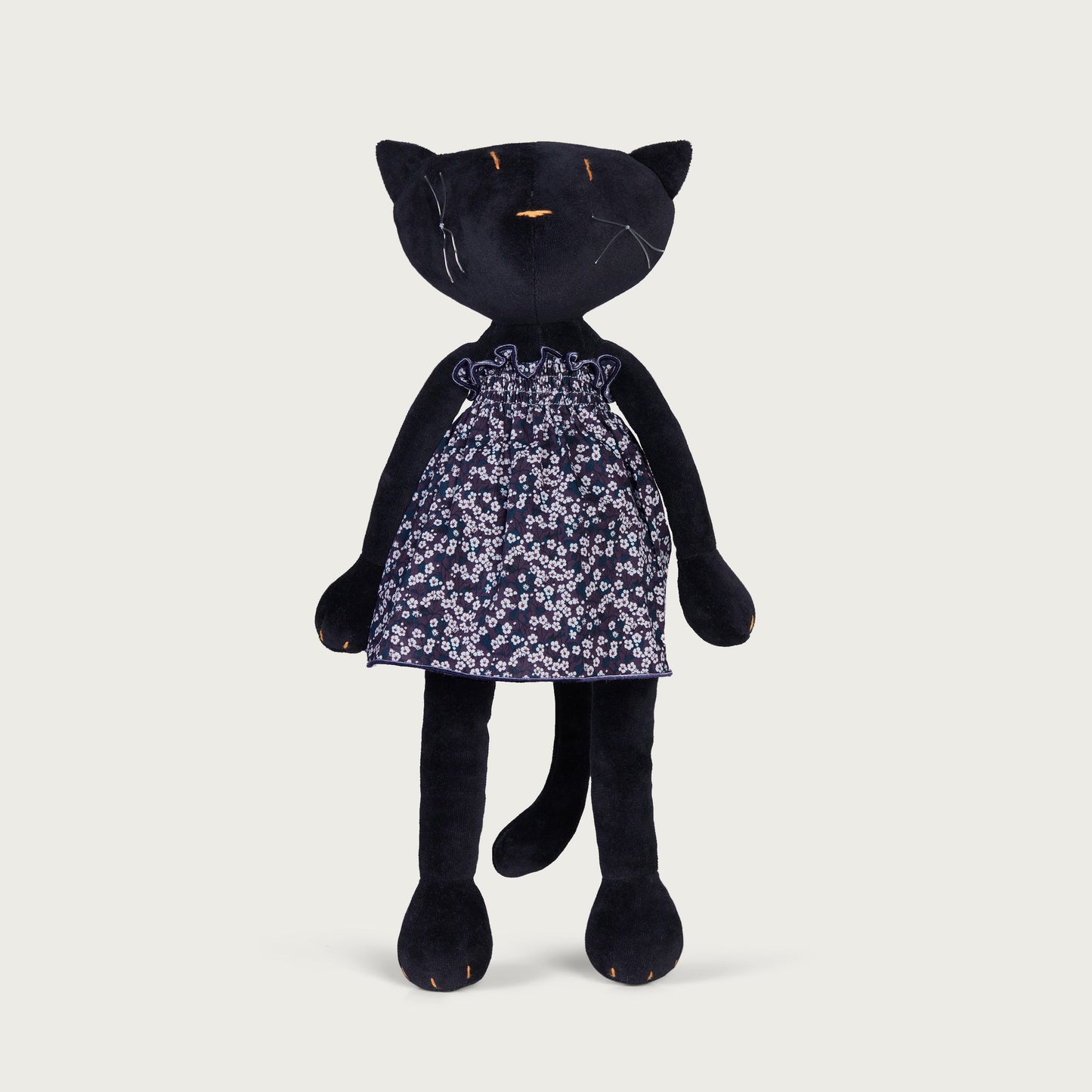 Kuscheltier Katze Gisel - 44cm Premium Plüschkatze aus Bio-Baumwolle (Made in France)