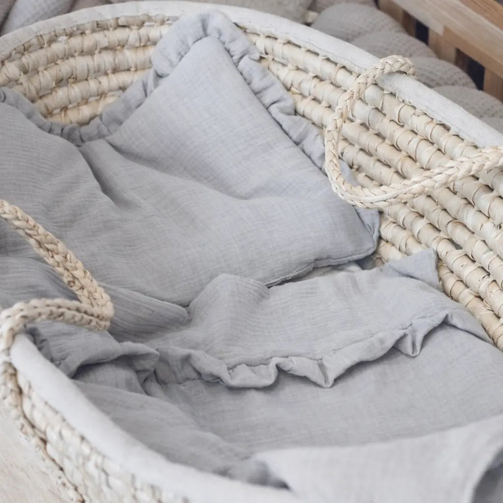 Kinderbettwäsche Musselin Rüschen - 2.5 TOG Bettwäsche-Set mit Kissen & Decke