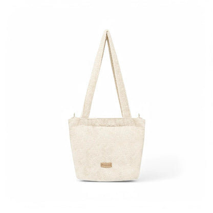 Wickeltasche Bouclé - Geräumige Kinderwagentasche aus weichem Teddystoff