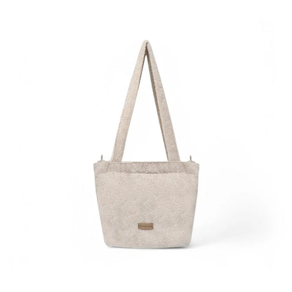 Wickeltasche Bouclé - Geräumige Kinderwagentasche aus weichem Teddystoff