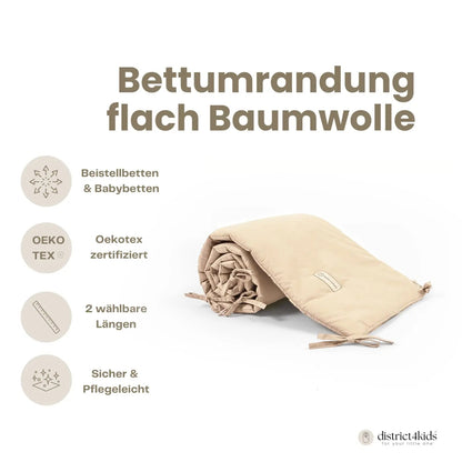 Bettumrandung Baumwolle - Klassischer Nestchen-Schutz für Babybett & Beistellbett