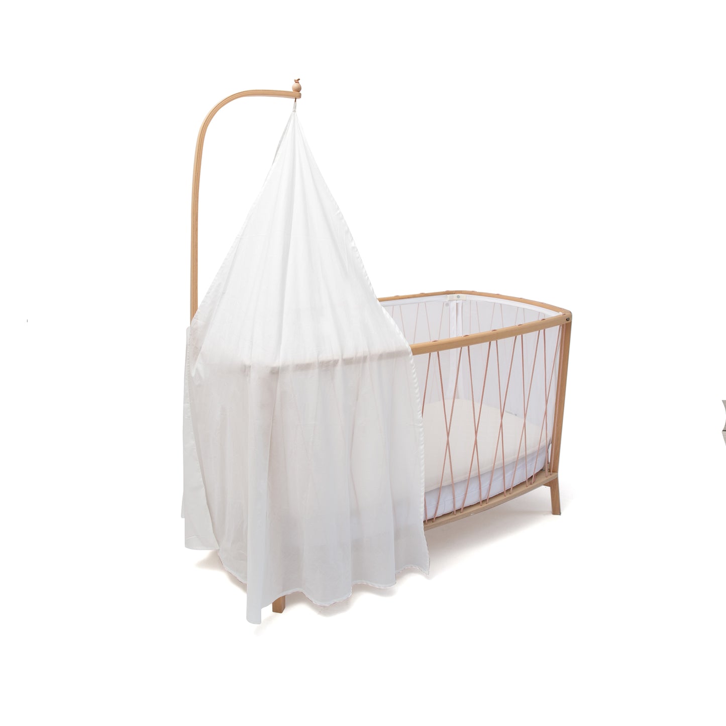 KIMI Betthimmel CANOPY – Weißer Bio-Baumwollvoile