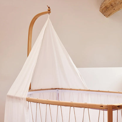 KIMI Betthimmel CANOPY – Weißer Bio-Baumwollvoile