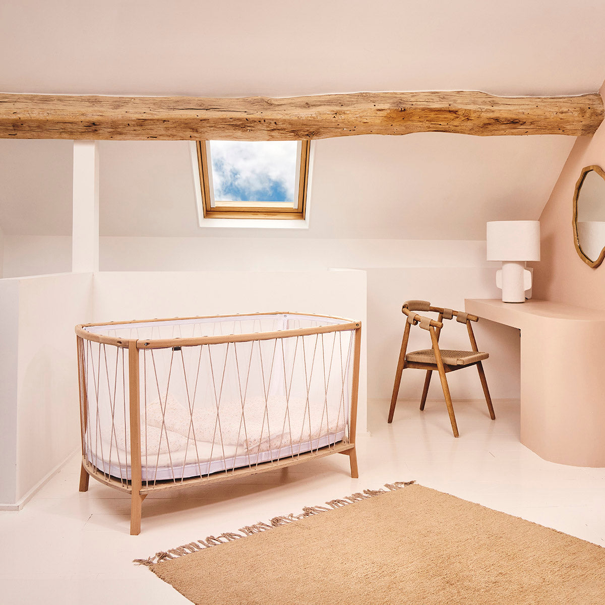 KIMI Babybett 120x60 cm – Mitwachsendes Designbett ohne Gitterstäbe