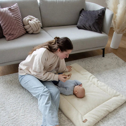 Krabbeldecke Bouclé - Weiche Spielmatte & Krabbeldecke im Teddy-Look