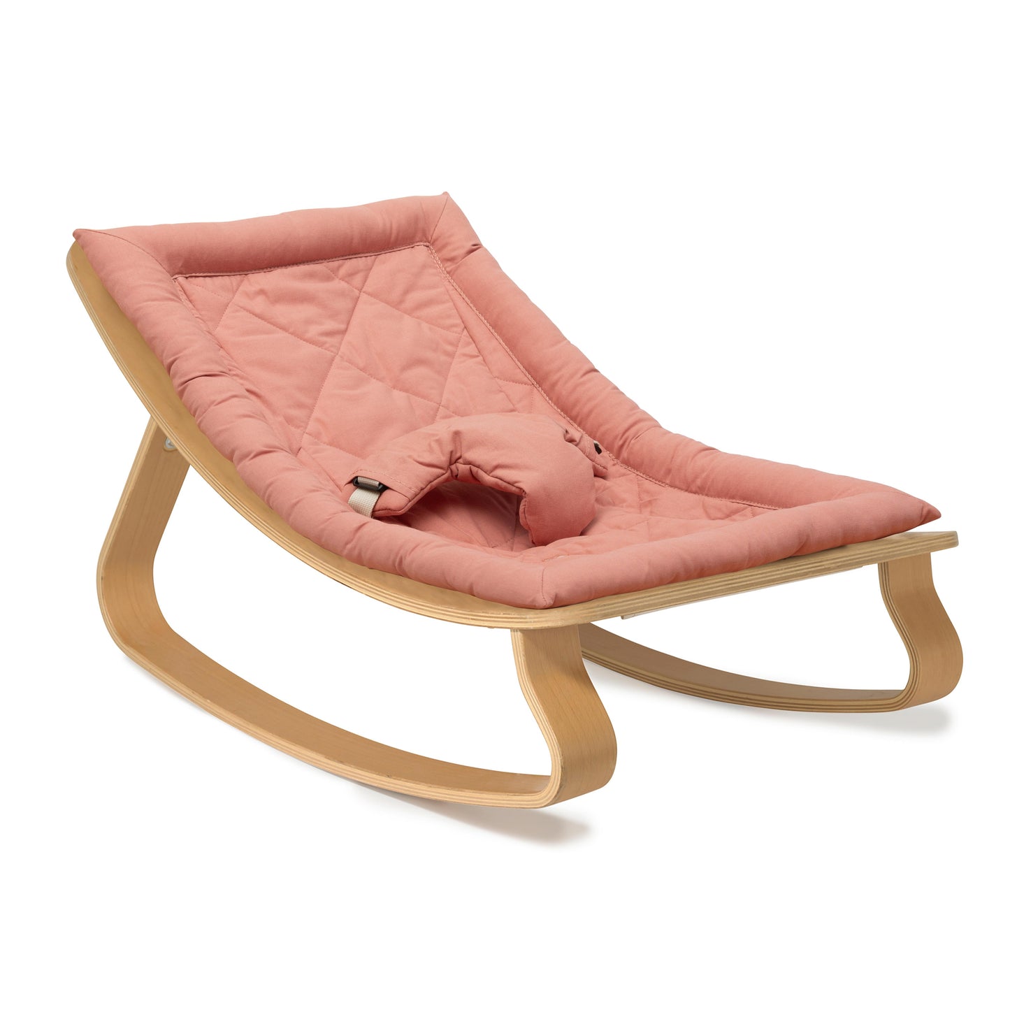 LEVO Design-Babywippe – Wippe aus Echtholz (Bio-Baumwolle)