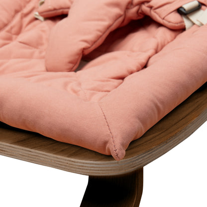 LEVO Design-Babywippe – Wippe aus Echtholz (Bio-Baumwolle)