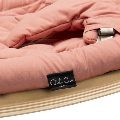 LEVO Design-Babywippe – Wippe aus Echtholz (Bio-Baumwolle)