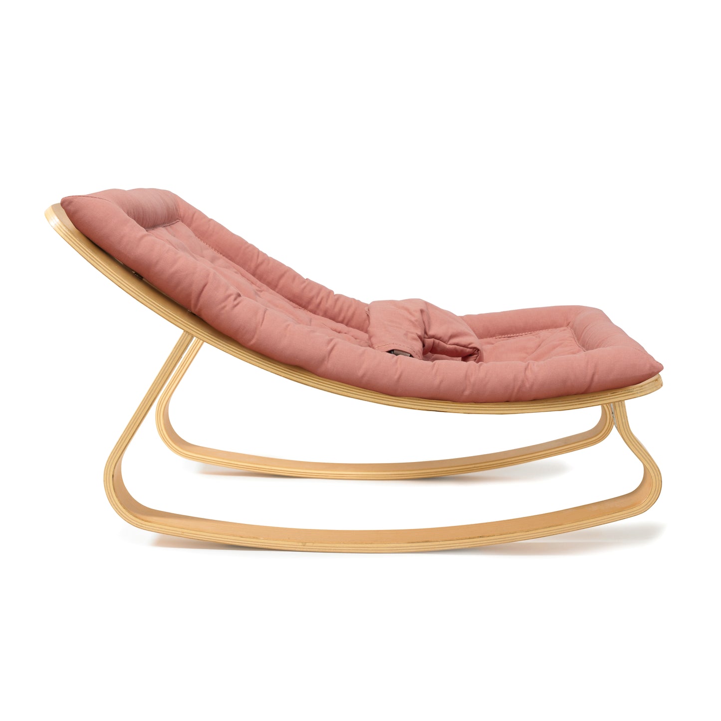 LEVO Design-Babywippe – Wippe aus Echtholz (Bio-Baumwolle)