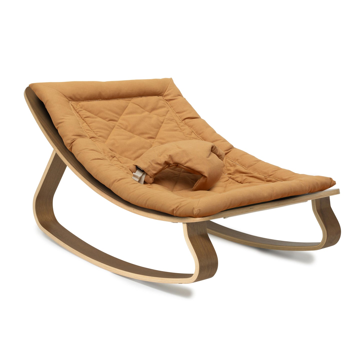 LEVO Design-Babywippe – Wippe aus Echtholz (Bio-Baumwolle)