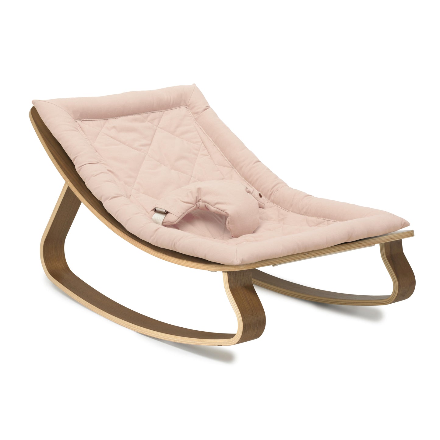 LEVO Design-Babywippe – Wippe aus Echtholz (Bio-Baumwolle)