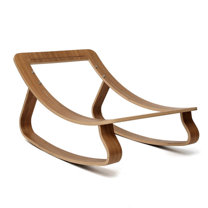 LEVO Design-Babywippe – Wippe aus Echtholz (Bio-Baumwolle)