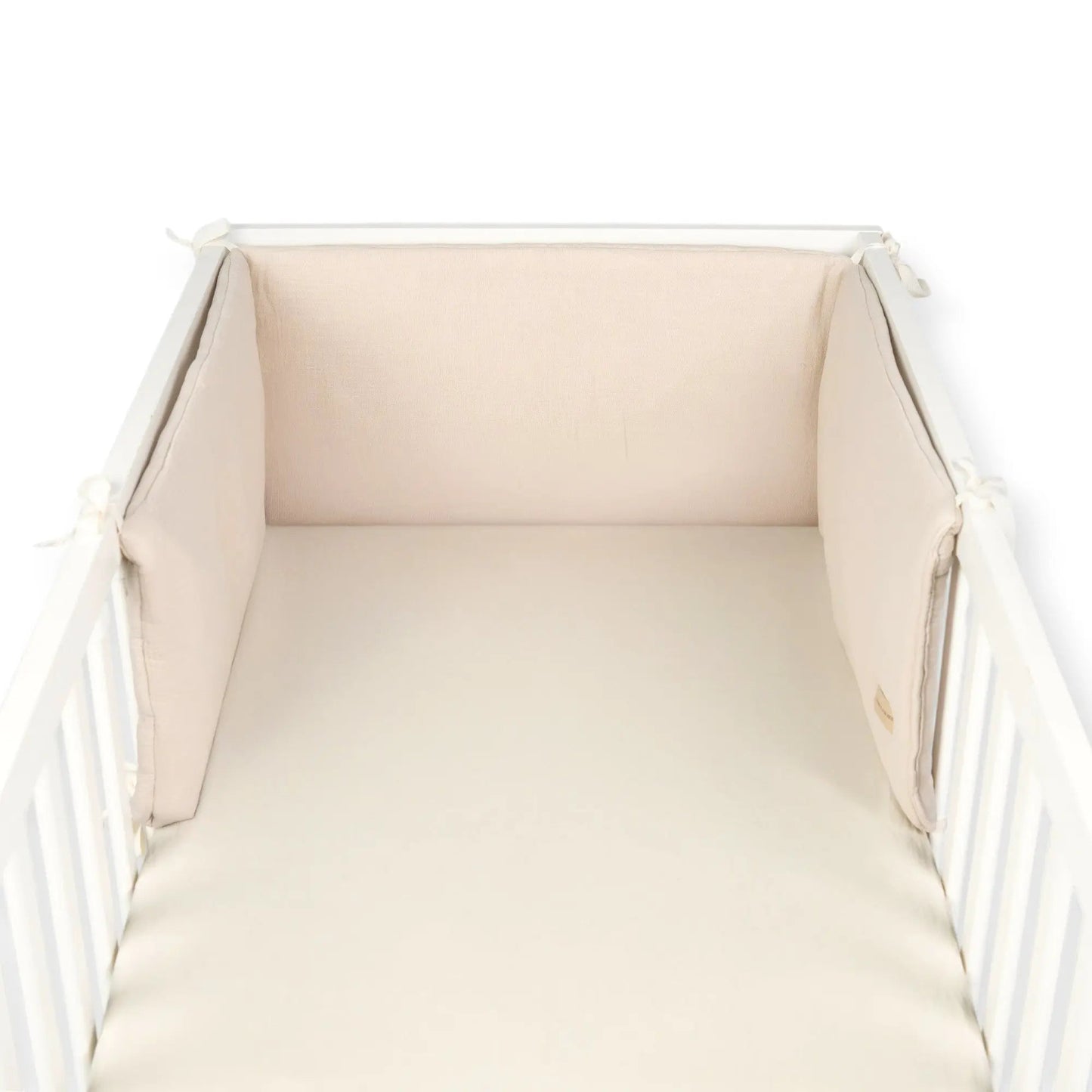 Bettumrandung Musselin - Weicher Nestchen-Schutz für Babybett & Beistellbett