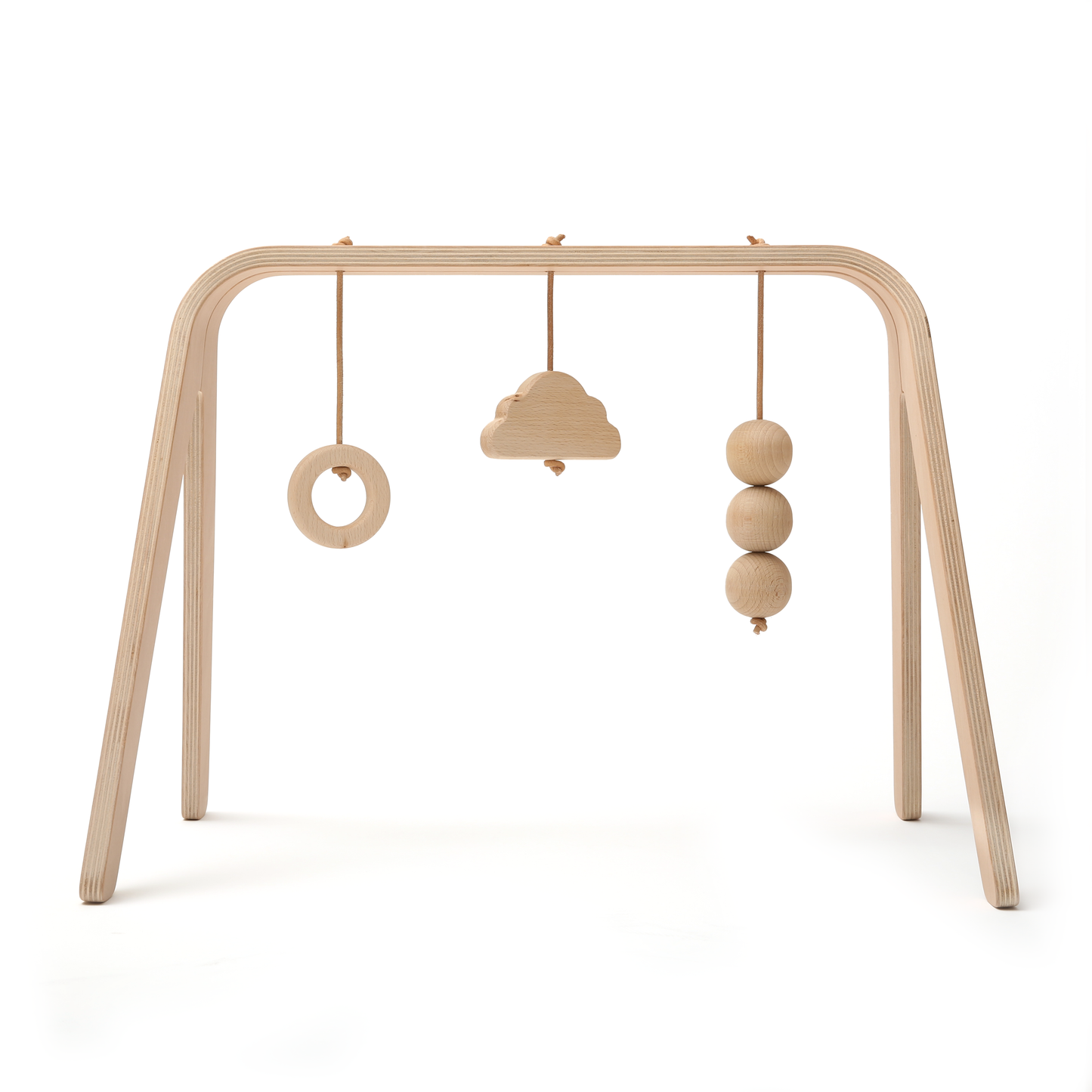 NAHO Spielbogen aus Holz - Minimalistisches Baby-Gym aus Buche