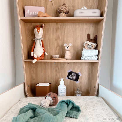 NOGA Wandwickeltisch – Platzsparendes Design-Wunder aus Birkensperrholz