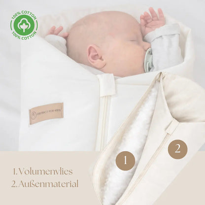 Pucksack Bio-Baumwolle - Mitwachsender Ganzjahres-Babyschlafsack (2.5 TOG)