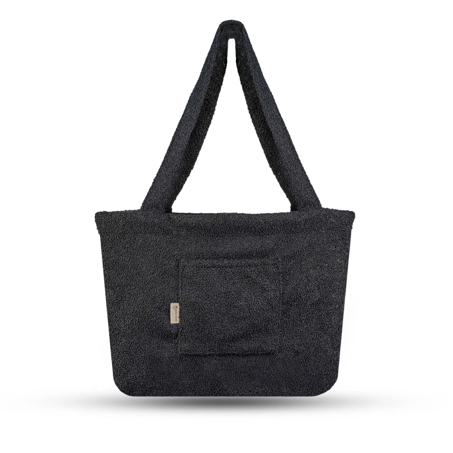 Mom Bag Bouclé Creme - Großer Teddy-Shopper für den Kinderwagen