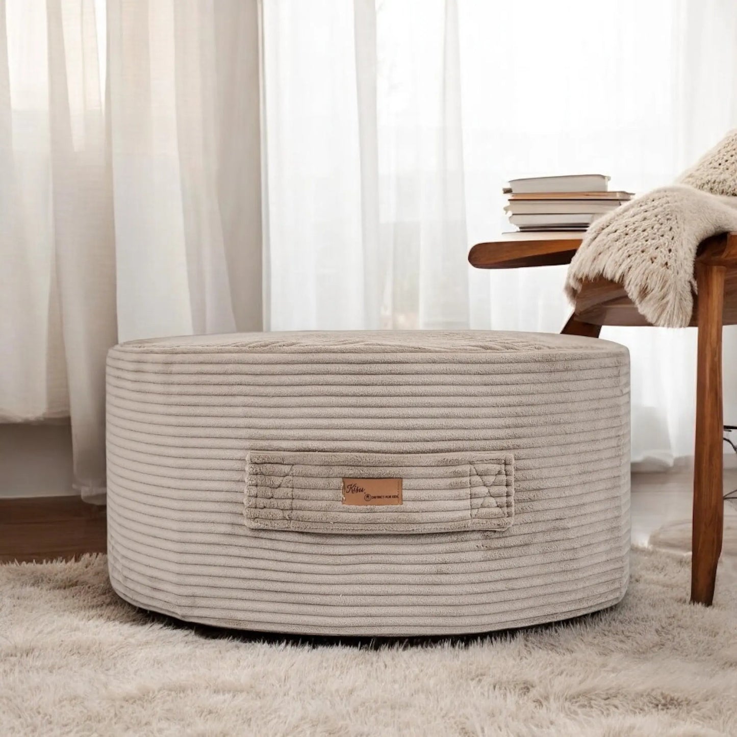 Sitzsack Cord mit Stauraum - Kinderzimmer Sitzkissen "Hide & Seat"