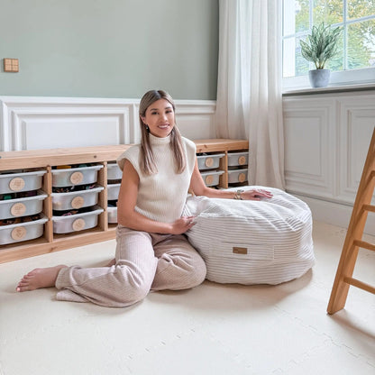 Sitzsack Cord mit Stauraum - Kinderzimmer Sitzkissen "Hide & Seat"