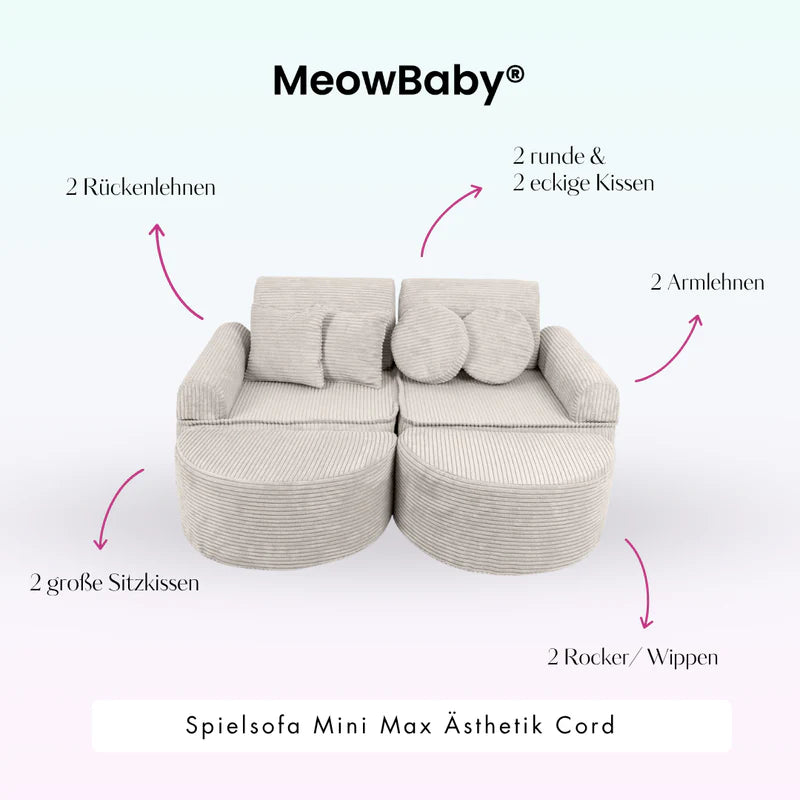 MeowBaby Spielsofa Mini Max Ästhetik Cord