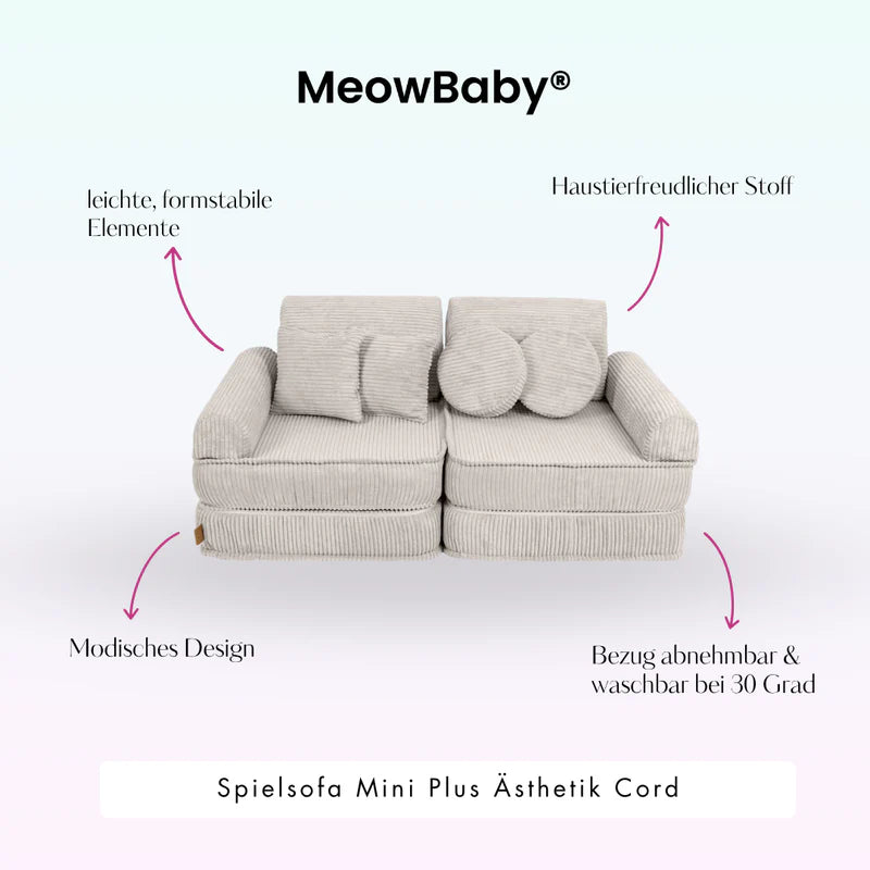 MeowBaby Spielsofa Mini-Plus Ästhetik-Cord