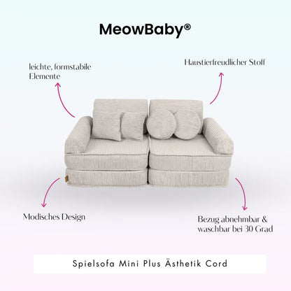 MeowBaby Spielsofa Mini-Plus Ästhetik-Cord