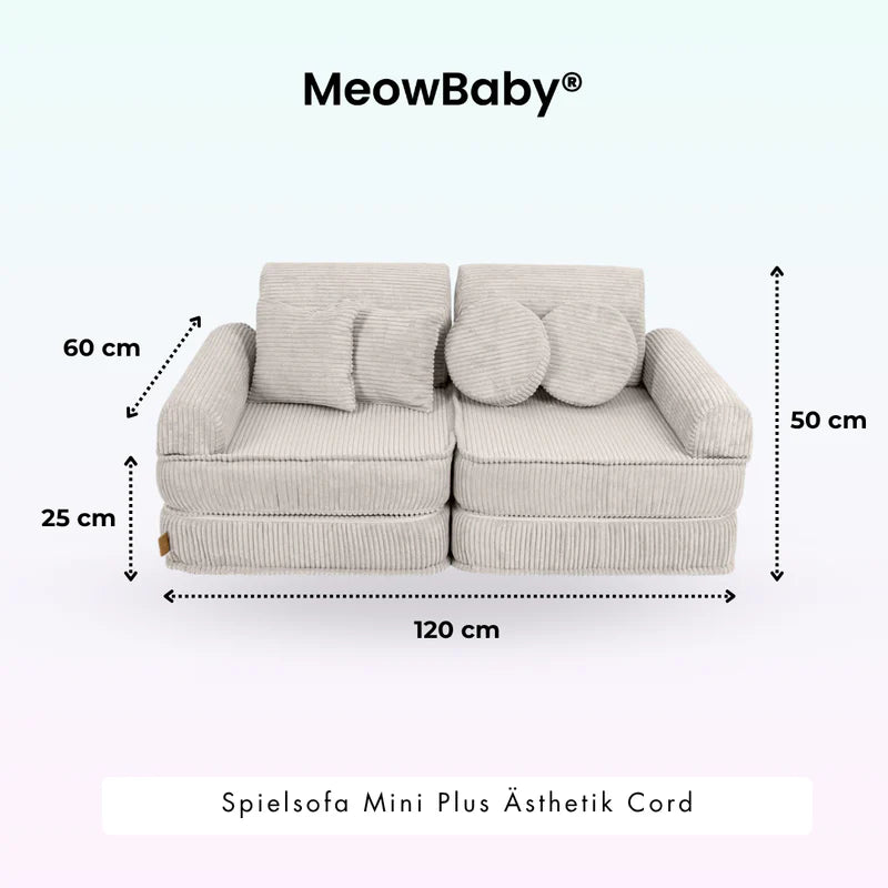 MeowBaby Spielsofa Mini-Plus Ästhetik-Cord