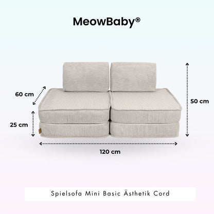MeowBaby Spielsofa Mini Basic Ästhetik-Cord