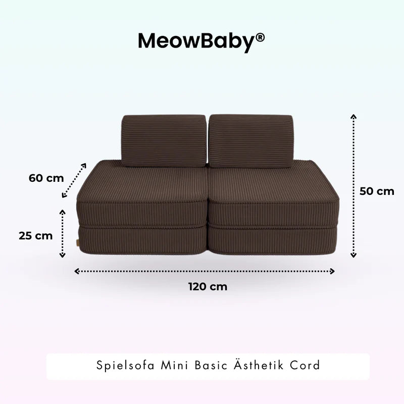 MeowBaby Spielsofa Mini Basic Ästhetik-Cord
