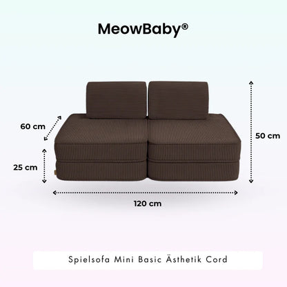 MeowBaby Spielsofa Mini Basic Ästhetik-Cord