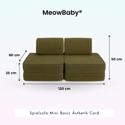 MeowBaby Spielsofa Mini Basic Ästhetik-Cord