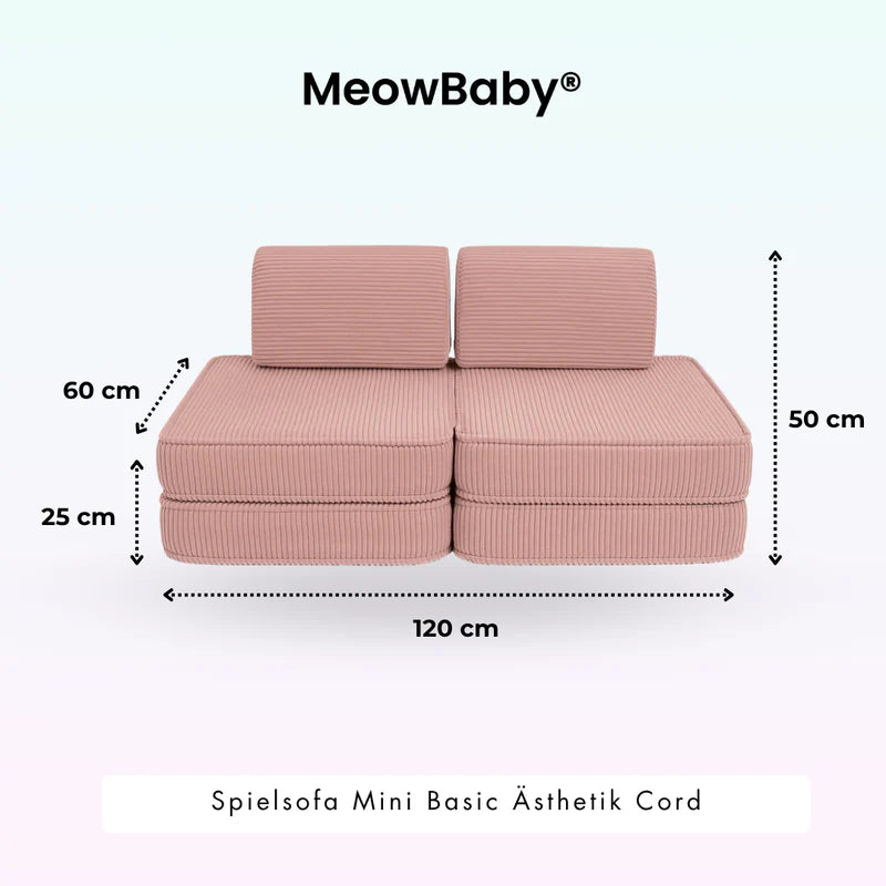 MeowBaby Spielsofa Mini Basic Ästhetik-Cord