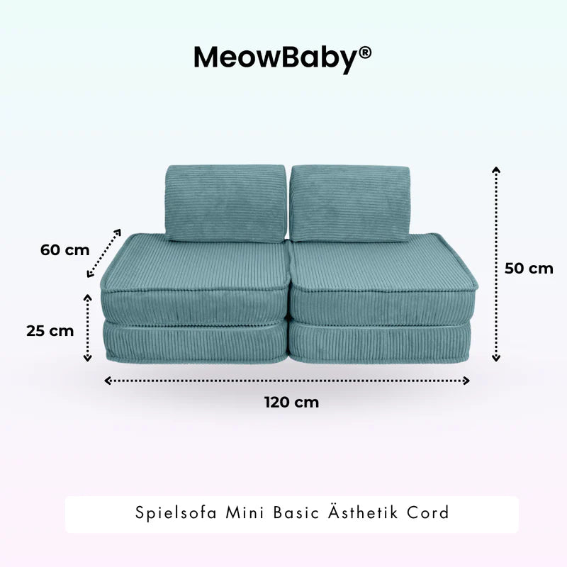 MeowBaby Spielsofa Mini Basic Ästhetik-Cord