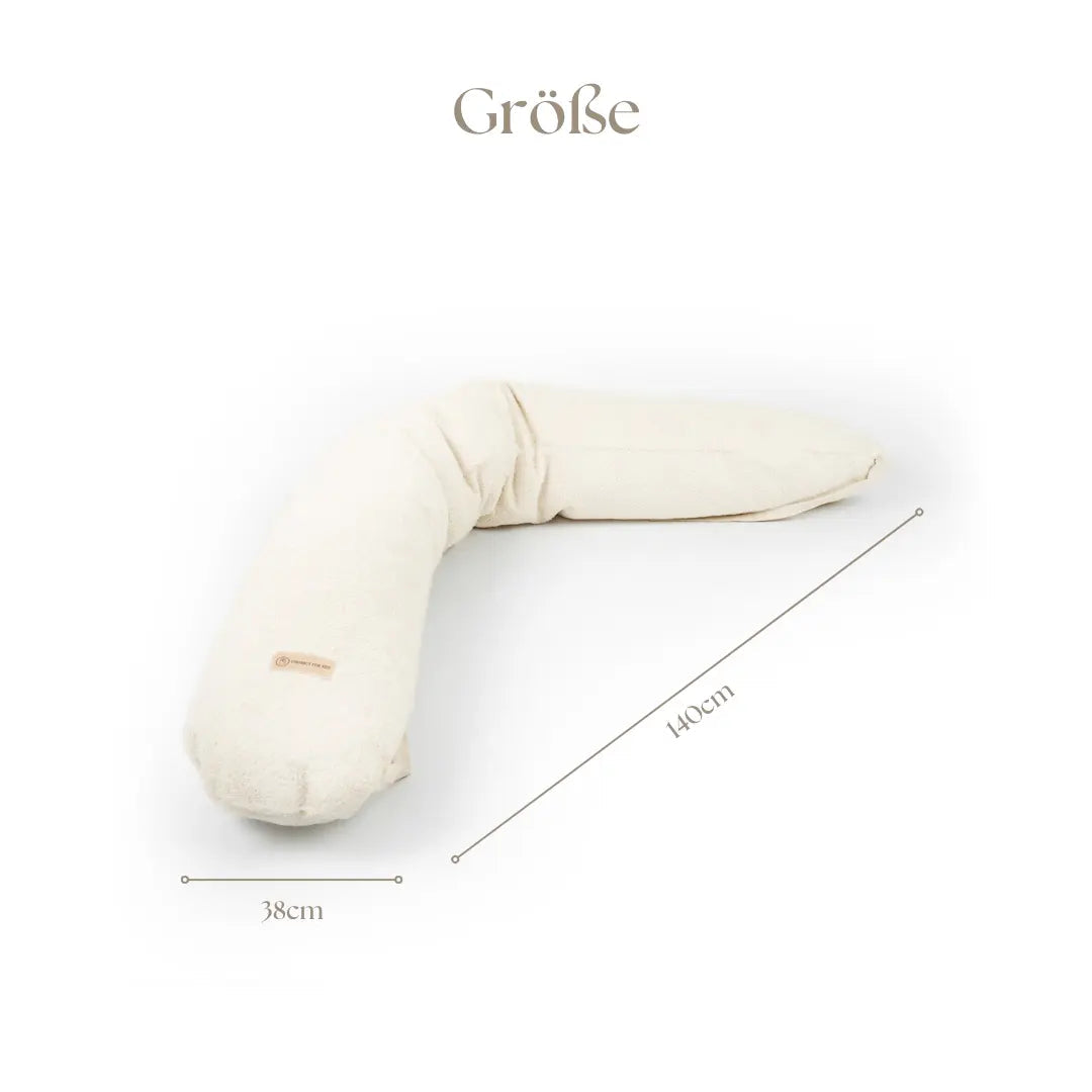 Stillkissen Bouclé XXL - Ergonomisches Still- & Schwangerschaftskissen im Teddy-Look