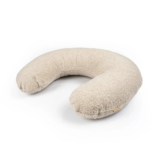 Stillkissen U-Form Bouclé - Ergonomisches Halbmond-Stillkissen aus weichem Teddystoff