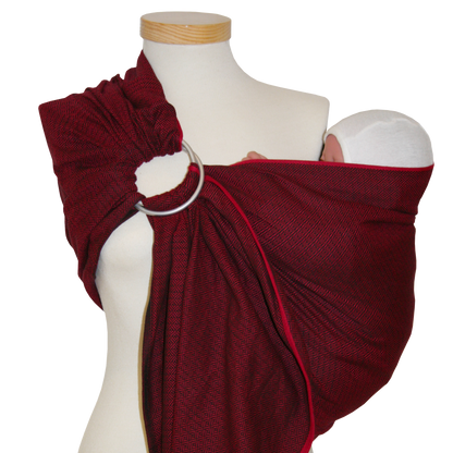 Storchenwiege Ringsling Leo - Schnelles Baby-Tragetuch mit Ringen